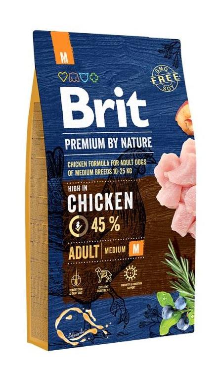 Brit Premium Adult Medium M корм для собак средних пород с курицей 8 кг
